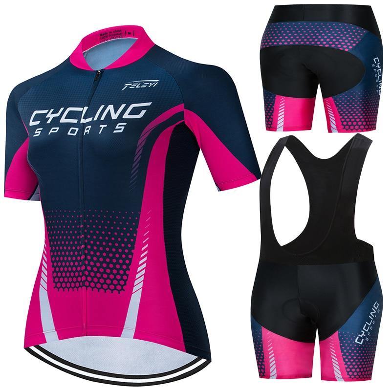 Conjunto Roupa de Ciclismo Feminino Pro Cycling™ - RDI Sports