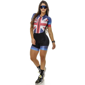 Macaquinho de Ciclismo Feminino Países - Brasil, Canadá e Reino Unido Reino Unido