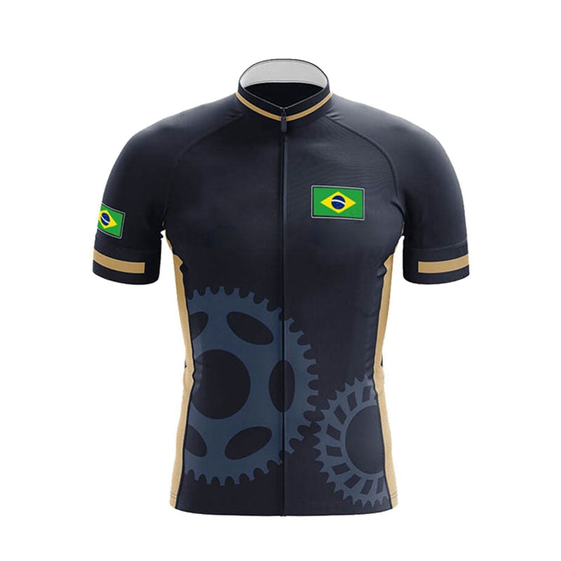 Camisa de Ciclismo Masculina do Brasil - BR Ciclismo BR1
